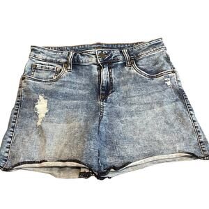 KUT From the Kloth Distressed Light Wash High Rise Shorts Size 6